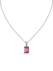 Elegant Natural Pink Topaz Gold Necklace