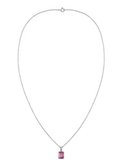 Elegant Natural Pink Topaz Gold Necklace