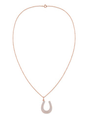 Fortune Glow Lab Grown Diamond Gold Horseshoe Pendant