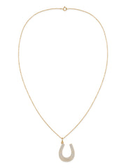 Fortune Glow Lab Grown Diamond Gold Horseshoe Pendant