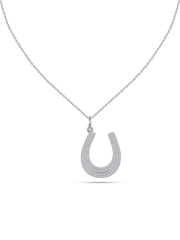 Fortune Glow Lab Grown Diamond Gold Horseshoe Pendant