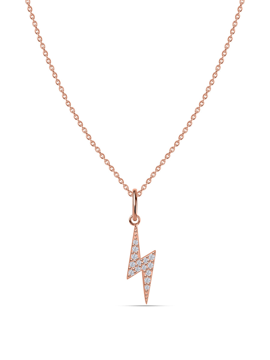 Power Pulse Lab Grown Diamond Gold Lightning Pendant