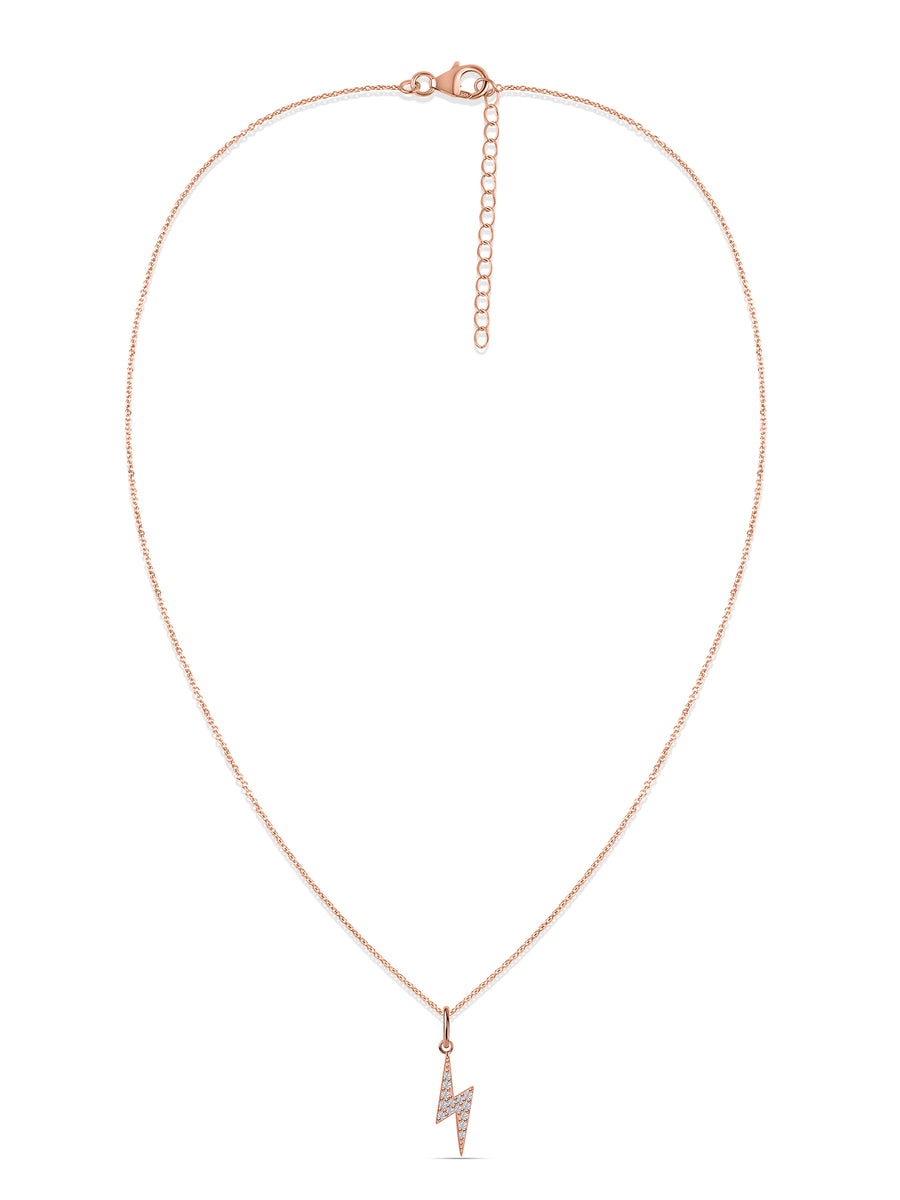Power Pulse Lab Grown Diamond Gold Lightning Pendant