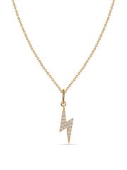 Power Pulse Lab Grown Diamond Gold Lightning Pendant