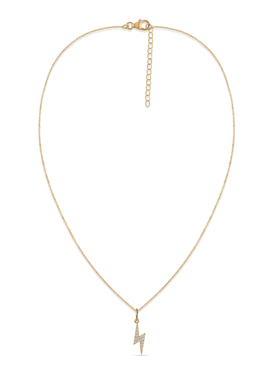Power Pulse Lab Grown Diamond Gold Lightning Pendant