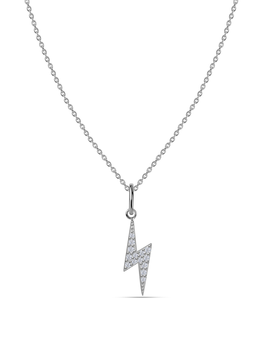 Power Pulse Lab Grown Diamond Gold Lightning Pendant