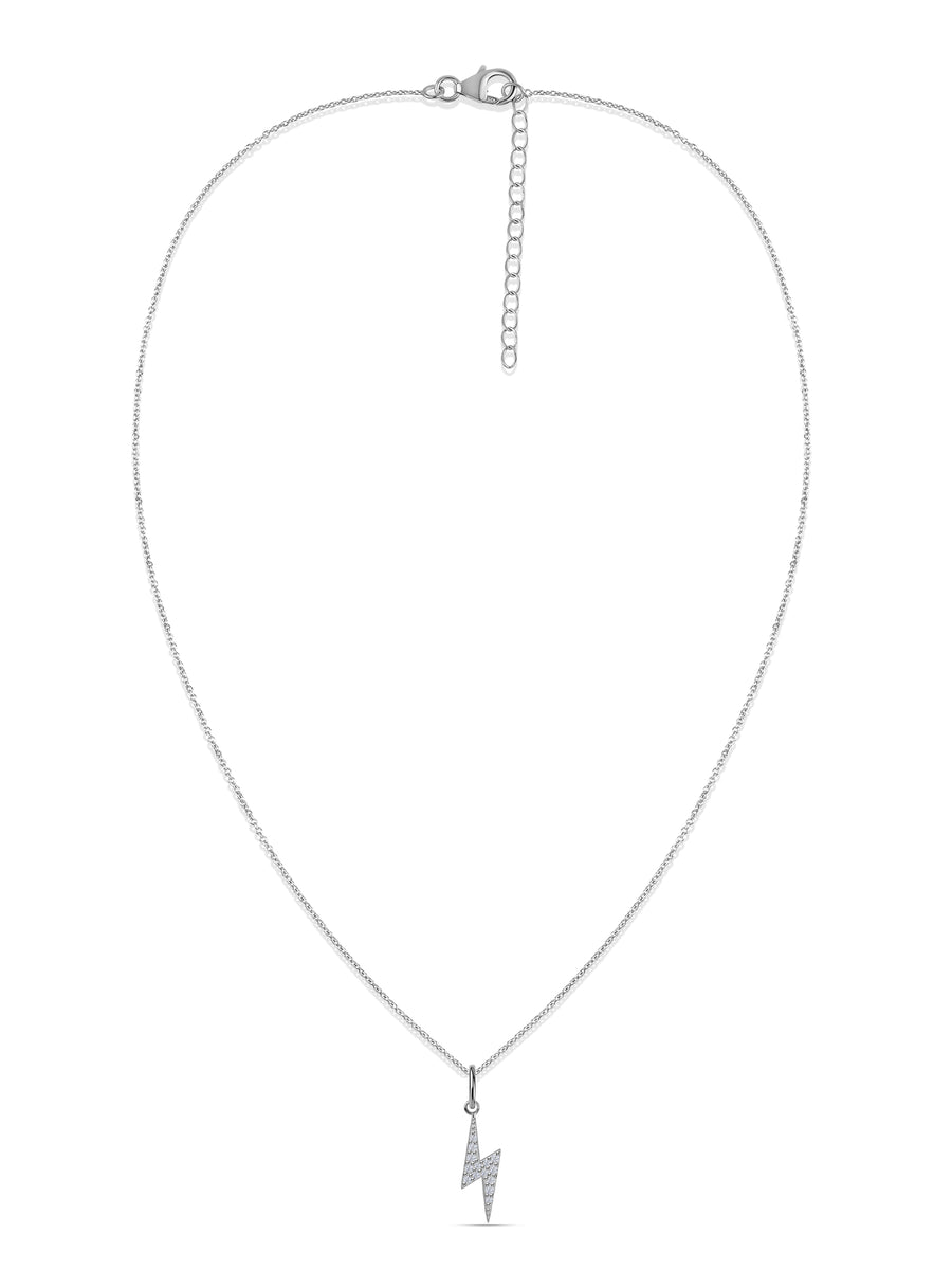 Power Pulse Lab Grown Diamond Gold Lightning Pendant