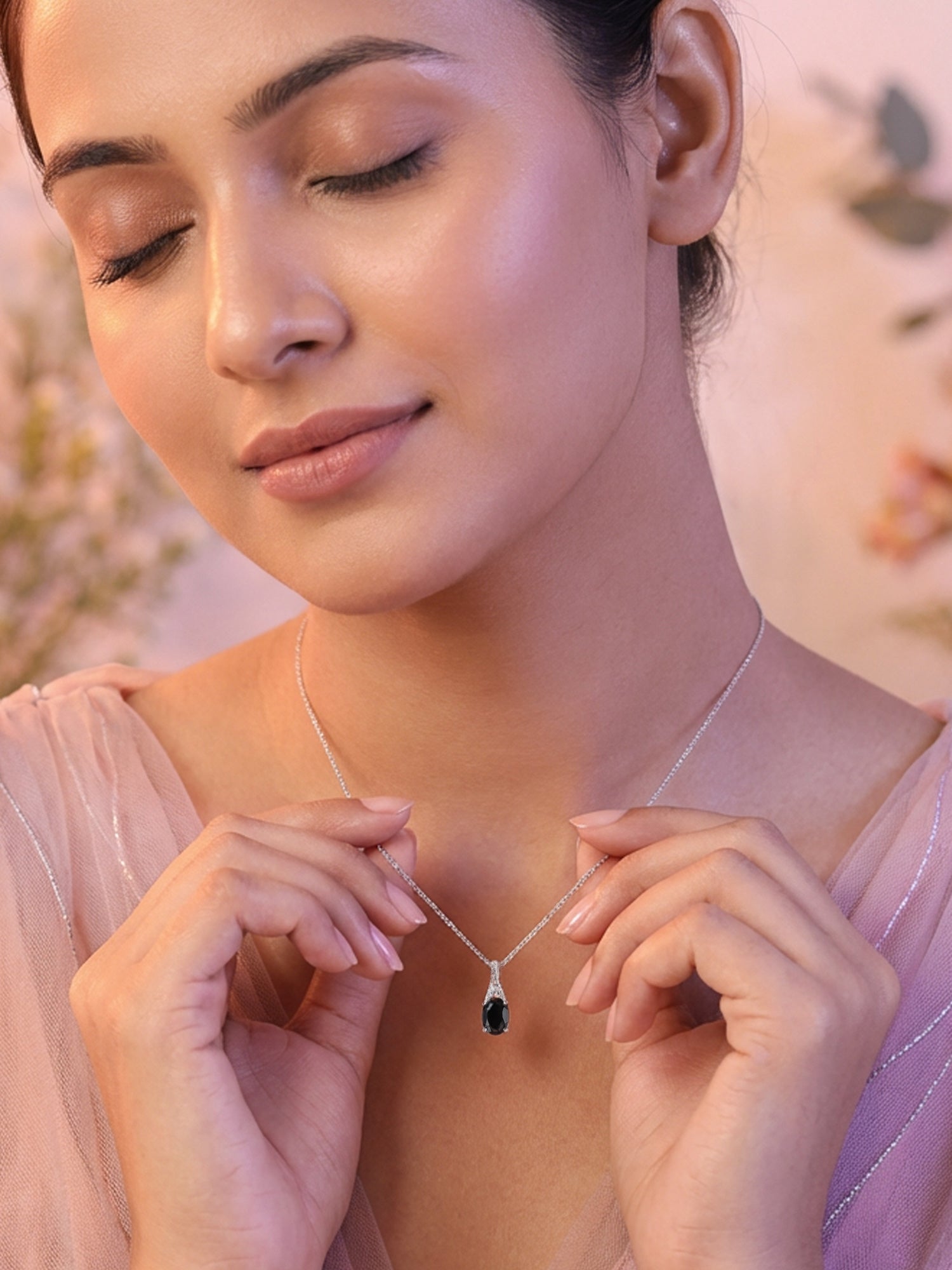 Mystic Glow Silver Necklace