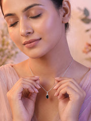 Mystic Glow Silver Necklace