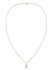 Ethiopian Opal Oval Gold Pendant with Sparkling Diamonds