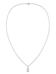 Ethiopian Opal Oval Gold Pendant with Sparkling Diamonds