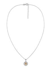 Golden Glow Citrine Silver Pendant