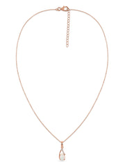 Ethiopian Opal Drop Gold Pendant with Chain