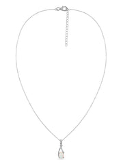 Ethiopian Opal Drop Gold Pendant with Chain