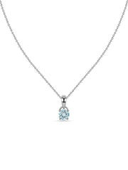 Classic Natural Aquamarine Gold Pendant with chain