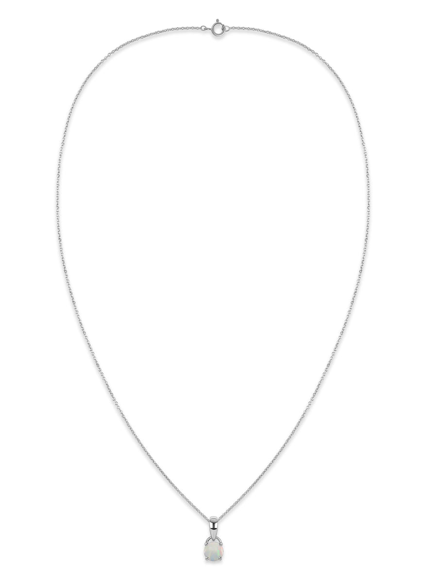 Classic Natural Ethiopian Opal Gold Pendant with chain