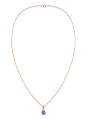 Classic Natural Tanzanite Gold Pendant with chain