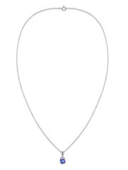 Classic Natural Tanzanite Gold Pendant with chain