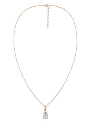 Natural Aquamarine Classic Gold Pendant Necklace