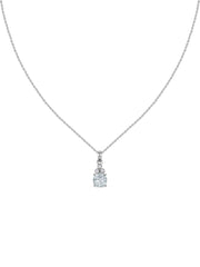 Natural Aquamarine Classic Gold Pendant Necklace