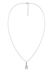 Natural Aquamarine Classic Gold Pendant Necklace