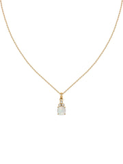 Natural Ethiopian Opal Classic Gold Pendant Necklace