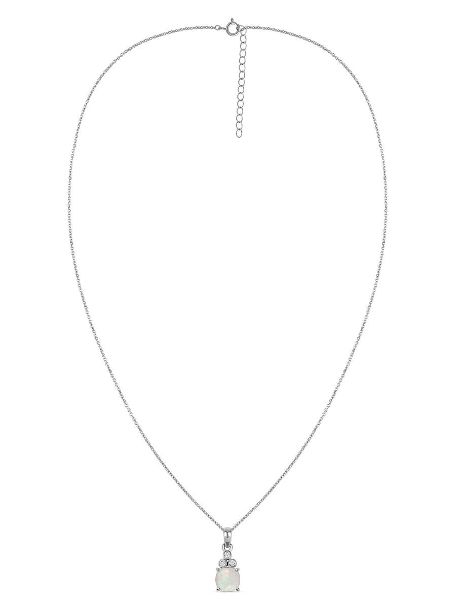 Natural Ethiopian Opal Classic Gold Pendant Necklace