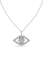 Eternal Vision Lab Grown Diamond Gold Evil Eye Pendant