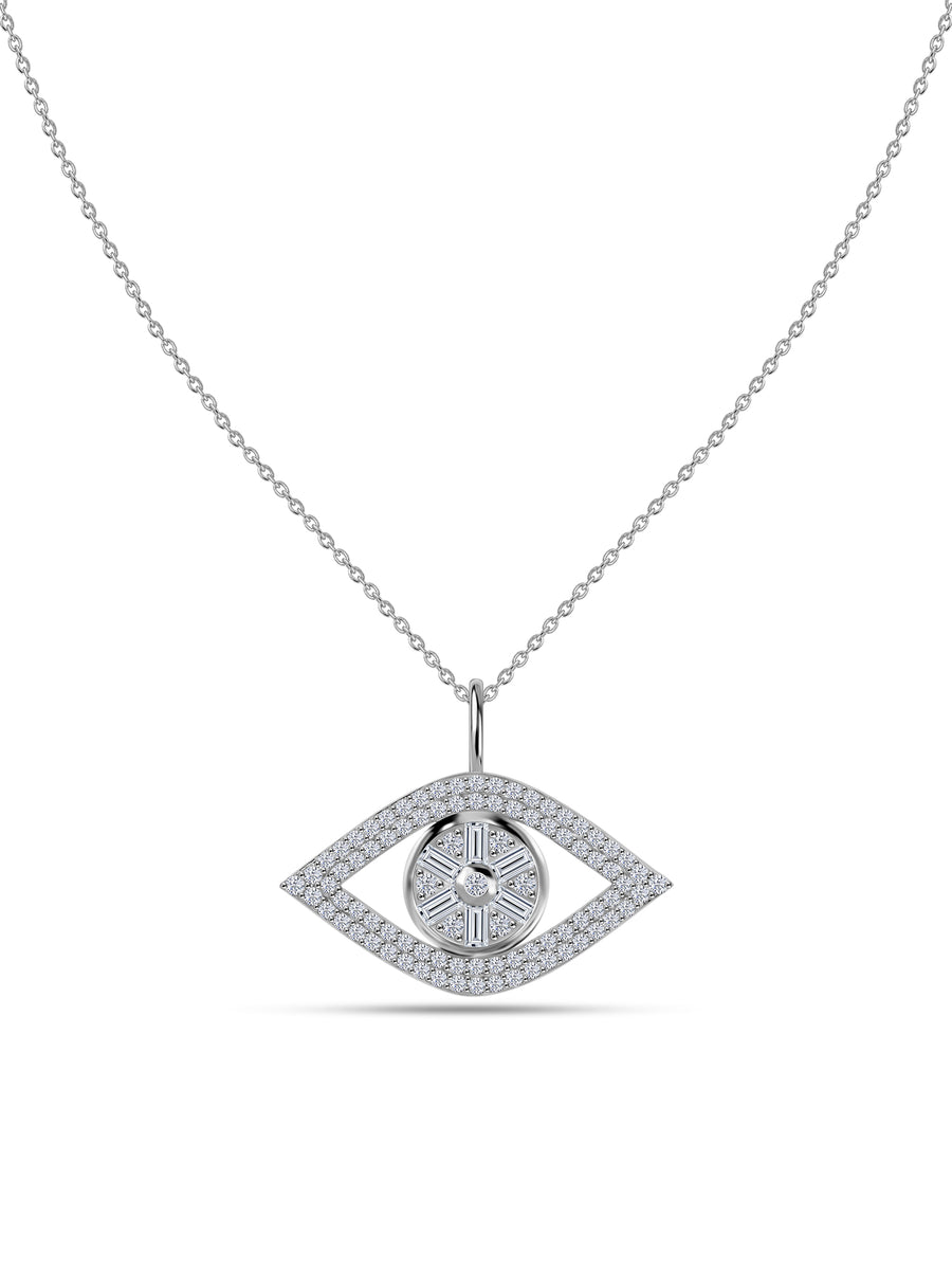 Eternal Vision Lab Grown Diamond Gold Evil Eye Pendant