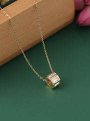 Baguette Lab Grown Diamond Barrel Necklace