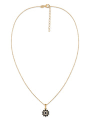 Midnight Bloom Black Spinel Silver Pendant