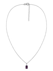 Royal Amethyst Radiance Silver Pendant With Chain