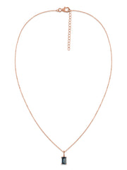 London Blue Topaz Gold Pendant with Chain