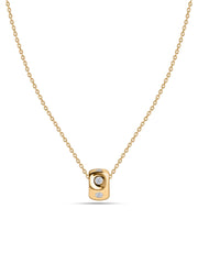 Lab Diamond Minimal Gold Pendant with Chain