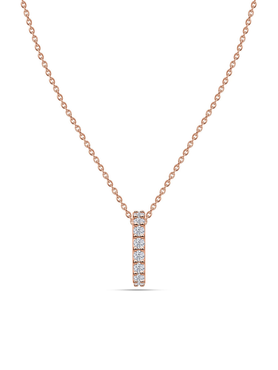 Lab Diamonds Gold Pendant With Chain