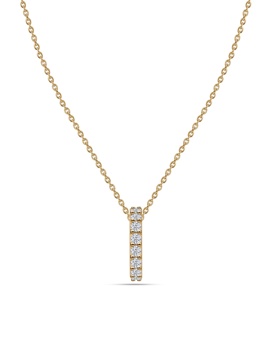 Lab Diamonds Gold Pendant With Chain