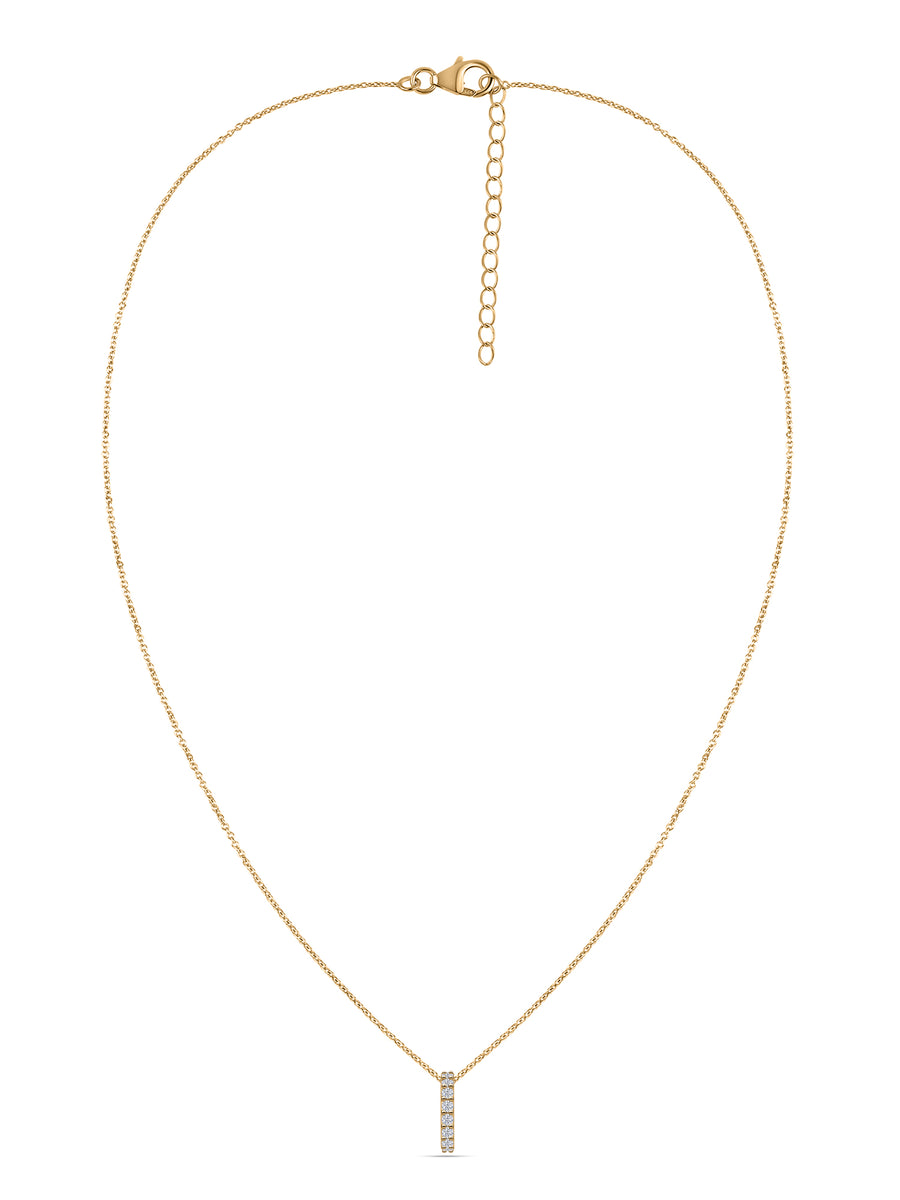 Lab Diamonds Gold Pendant With Chain