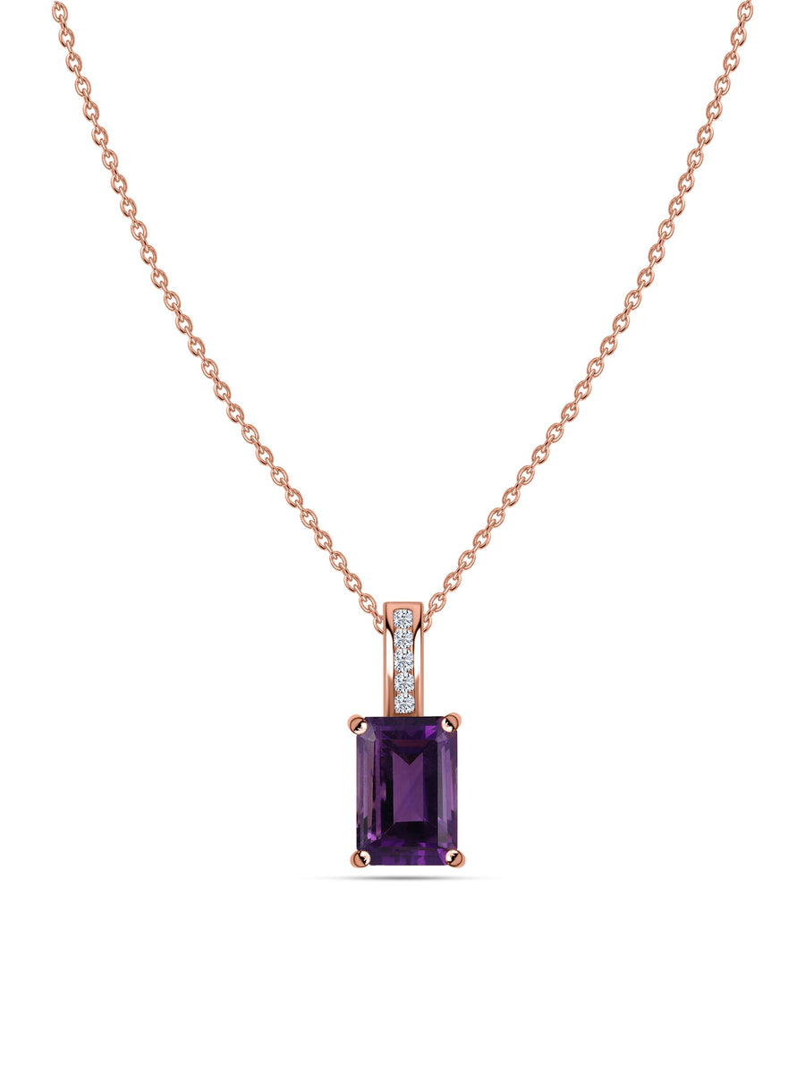 Amethyst Majesty Pendant with Chain