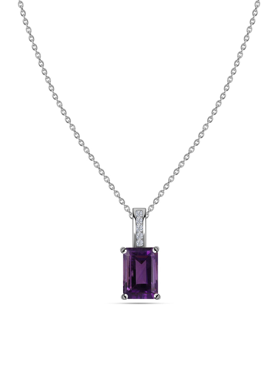 Amethyst Majesty Pendant with Chain