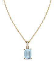 Aquamarine Majesty Pendant with Chain