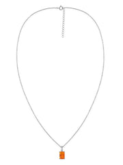 Fire Opal Majesty Gold Pendant with Chain