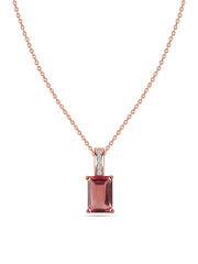 Blush Radiance Pink Tourmaline Pendant with Chain