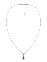 Natural Amethyst Gold Pendant With Chain