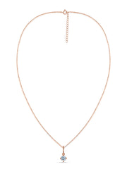 Natural Aquamarine Gold Pendant With Chain
