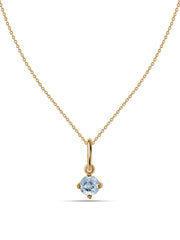 Natural Aquamarine Gold Pendant With Chain