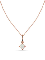 Natural Ethiopian Opal Gold Pendant With Chain