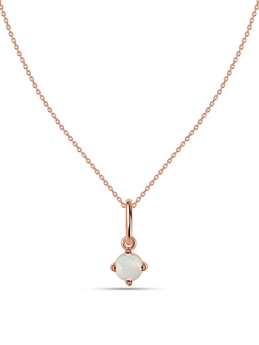 Natural Ethiopian Opal Gold Pendant With Chain