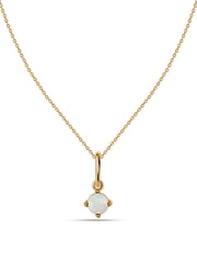 Natural Ethiopian Opal Gold Pendant With Chain