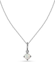 Natural Ethiopian Opal Gold Pendant With Chain