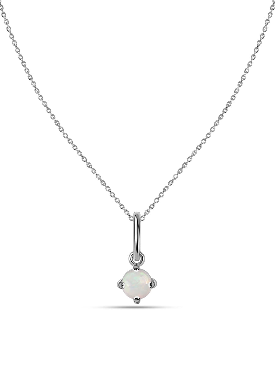 Natural Ethiopian Opal Gold Pendant With Chain